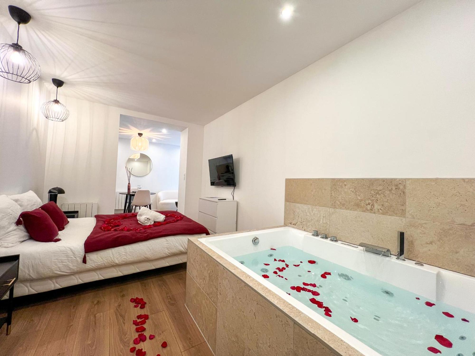 생테티엔 Bibemus Casa Maja - Baignoire Balneo - Parking - Terrasse 아파트 외부 사진